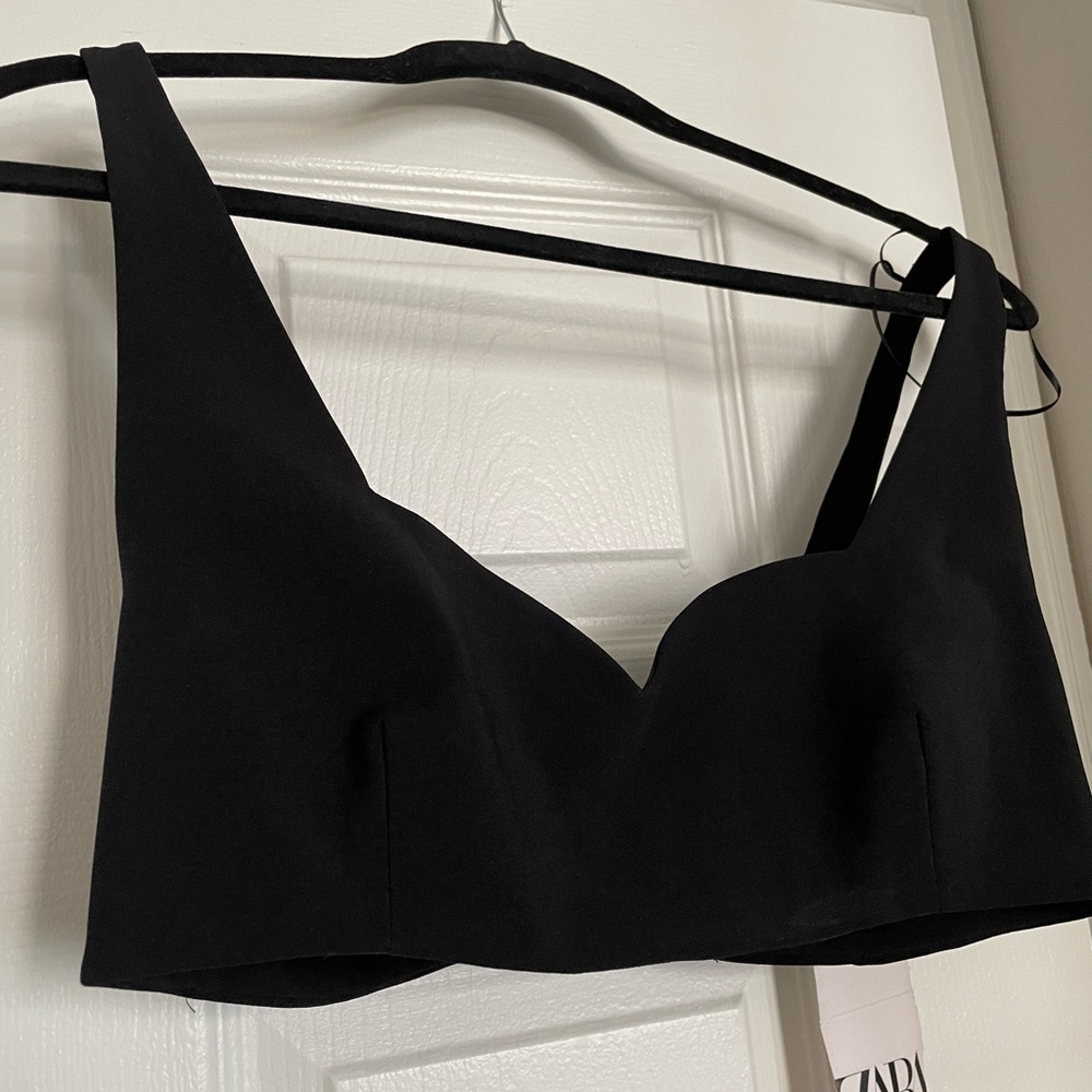 NWT Zara bralette top, black, Medium